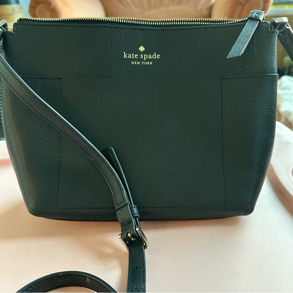 Kate Spade Patrice Satchel Black Leather Crossbody Bag